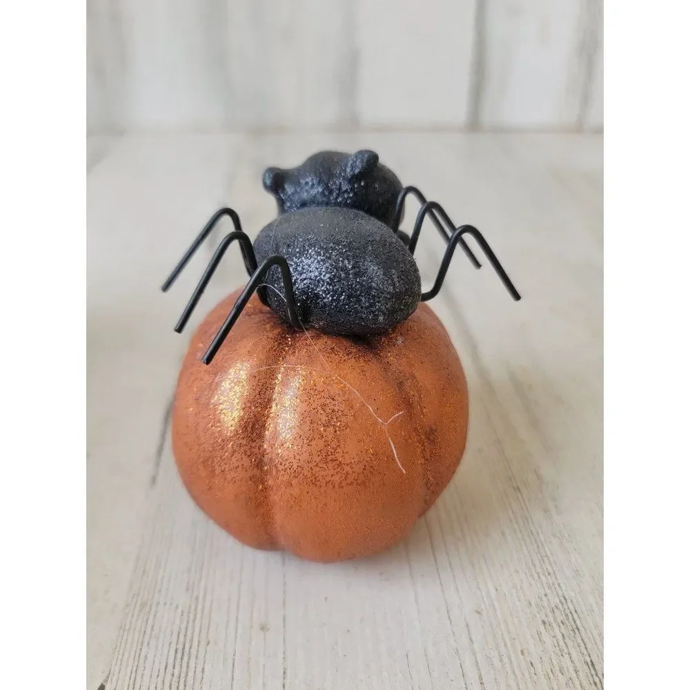 Halloween glitter spider boo pumpkin‎ fang figure decor